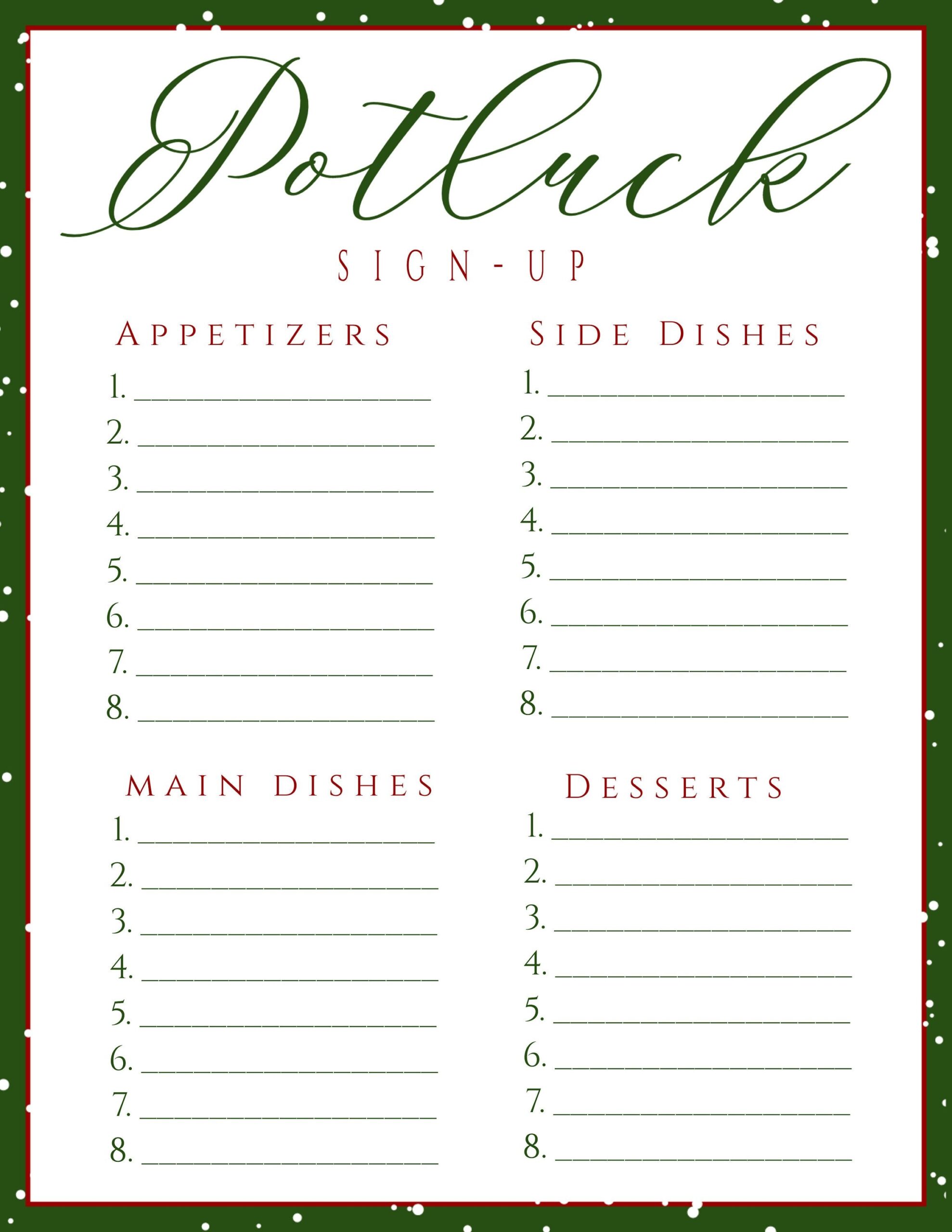 Holiday Potluck Party Invitation Template Set Potluck Party Invitation