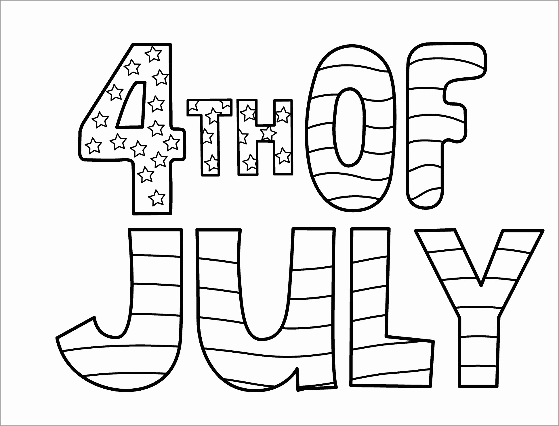 July Coloring Page