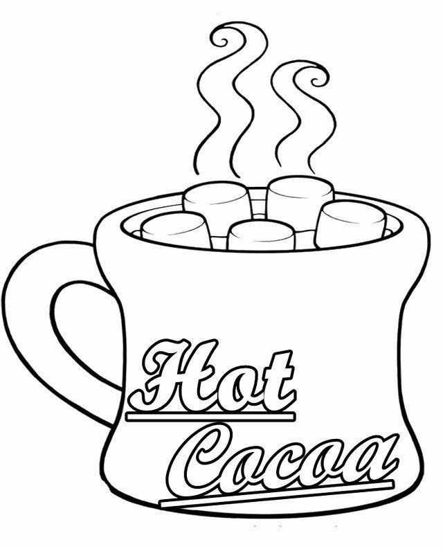 Hot Chocolate Coloring Page Beautiful Hot Cocoa Mug Coloring Sheet