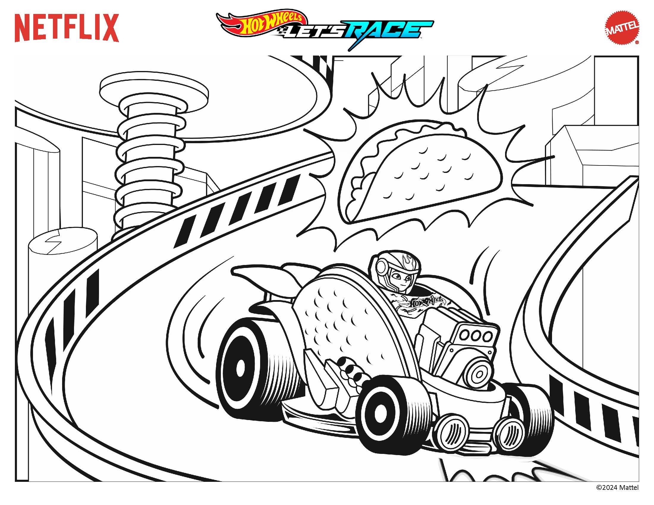 Hot Wheels Color Pages