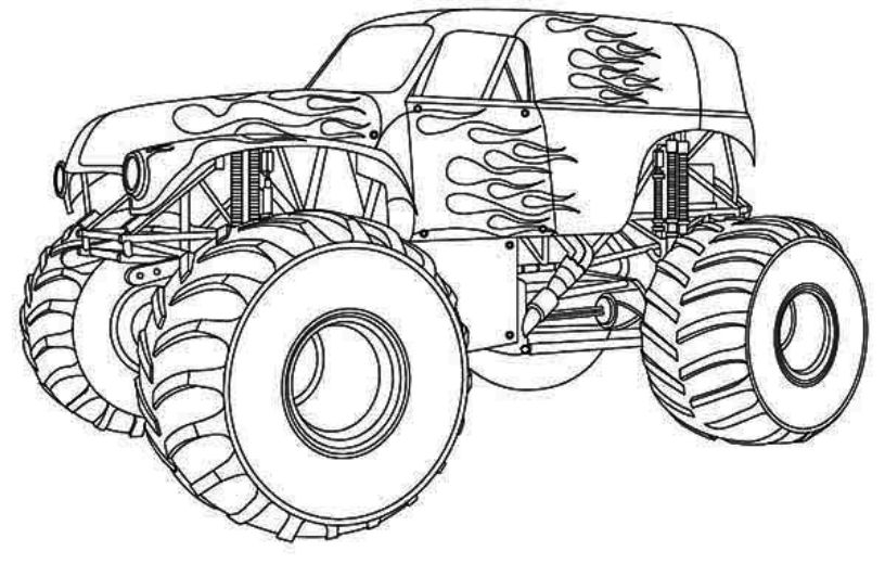 Hot Wheels Monster Truck Coloring Pages ColoringMe