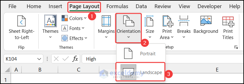 How To Change Orientation Of Worksheet To Landscape In Excel
