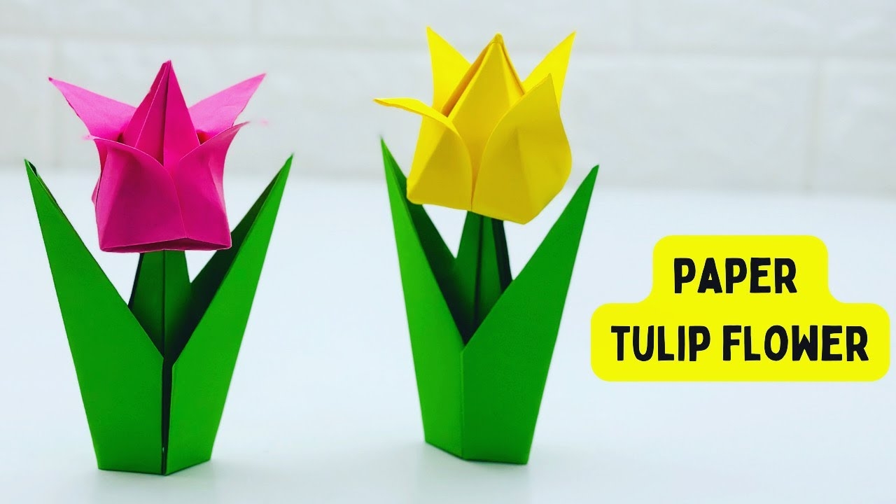 How To Make Easy Paper Tulip Flowers For Kids Nursery Craft Ideas 