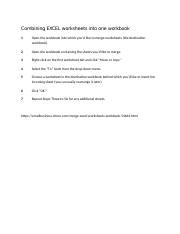 How To Merge Excel Worksheets Into One Workbook Course Hero