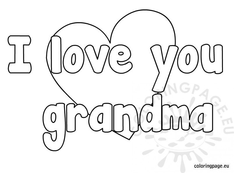 Grandma Coloring Page