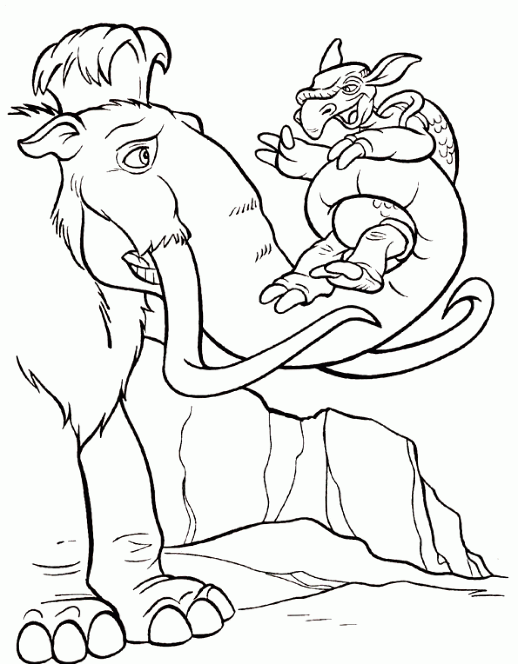 Ice Age Coloring Pages Coloringkids