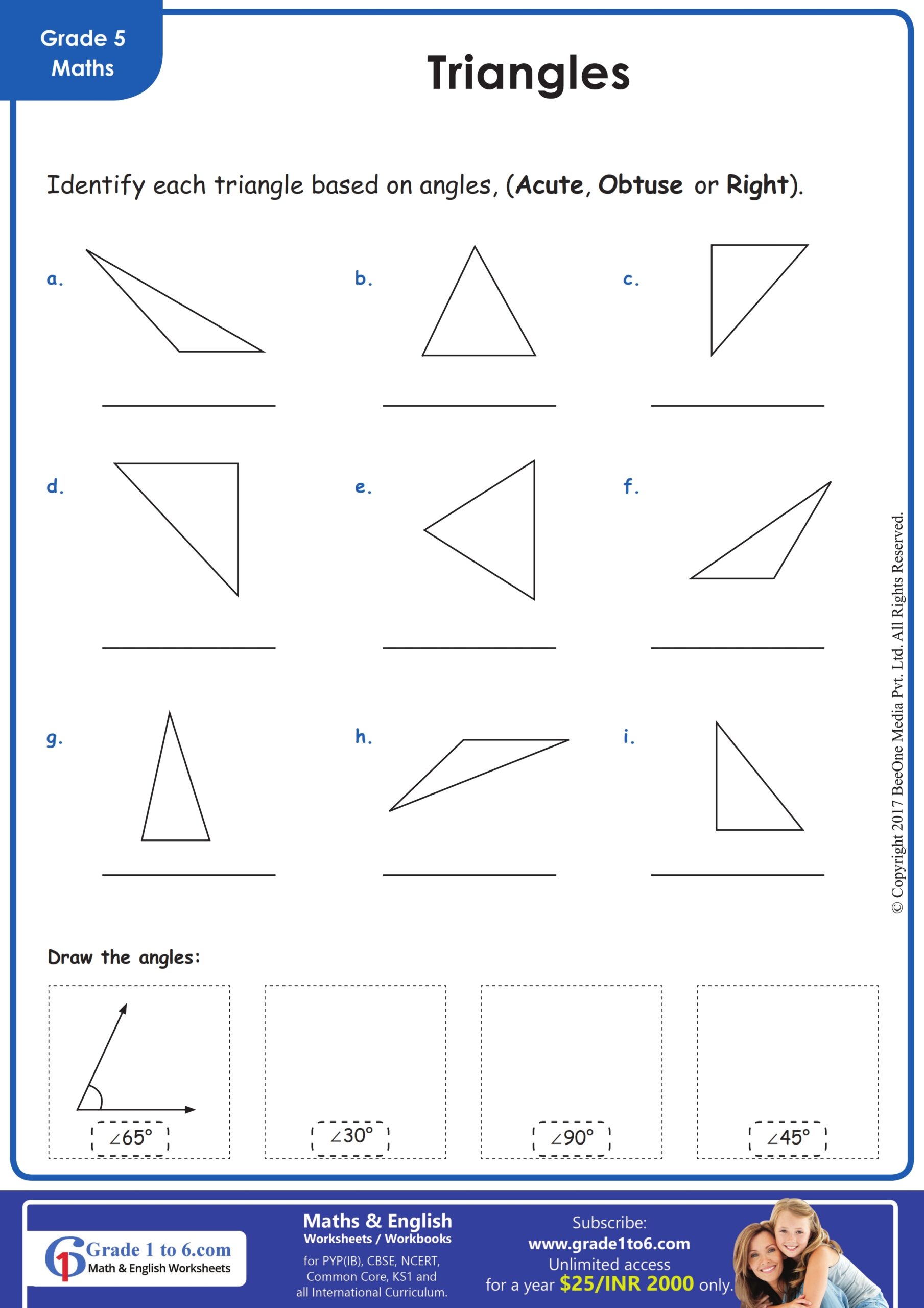 Identify And Count Different Types Of Triangles Printable Math