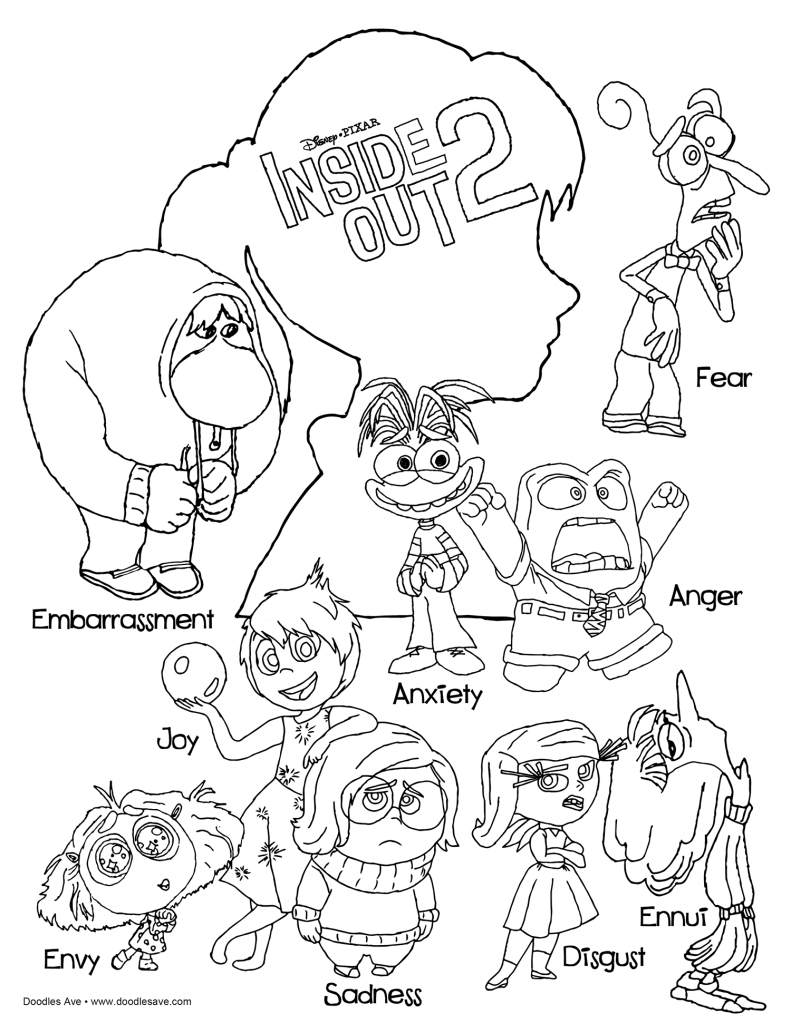Inside Out Color Pages