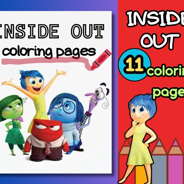 Inside Out Color Pages Etsy