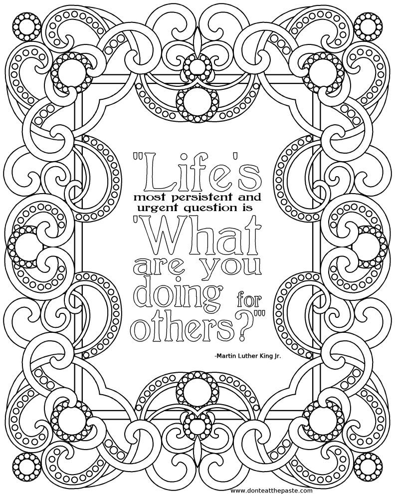 Inspirational Quotes Coloring Pages QuotesGram