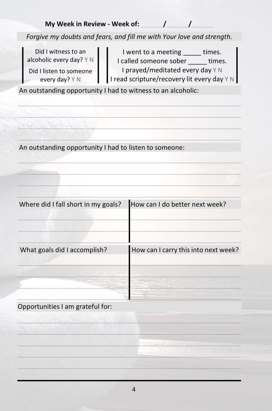 Inventory Journal For Steps 10 11 12 Worksheets Library