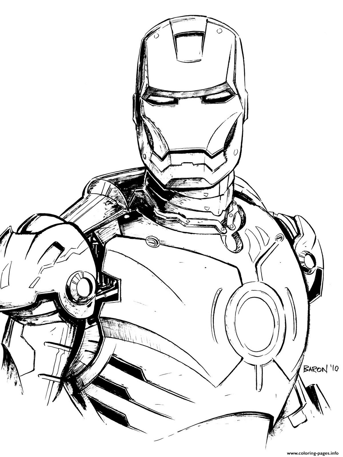 Iron Man 4 Superheros Coloring Page Printable