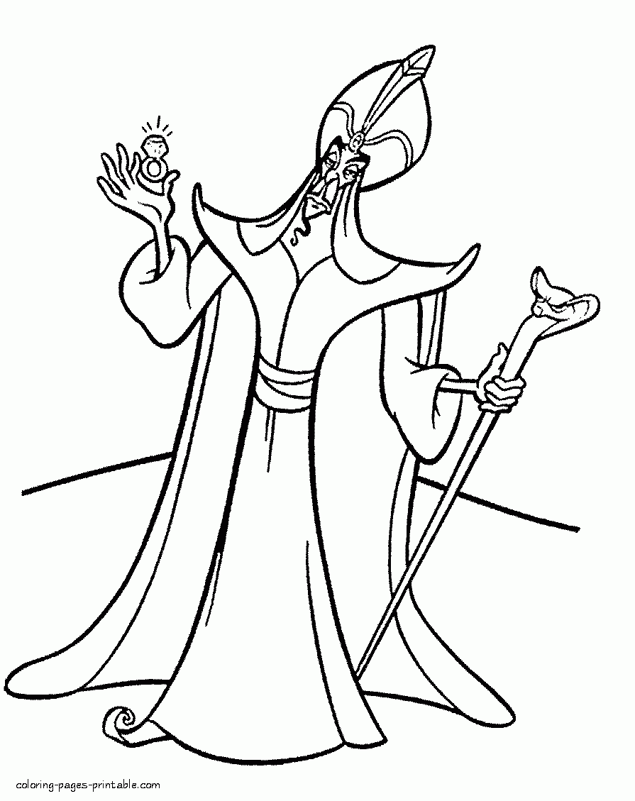 Jafar Villains Coloring Pages COLORING PAGES PRINTABLE COM