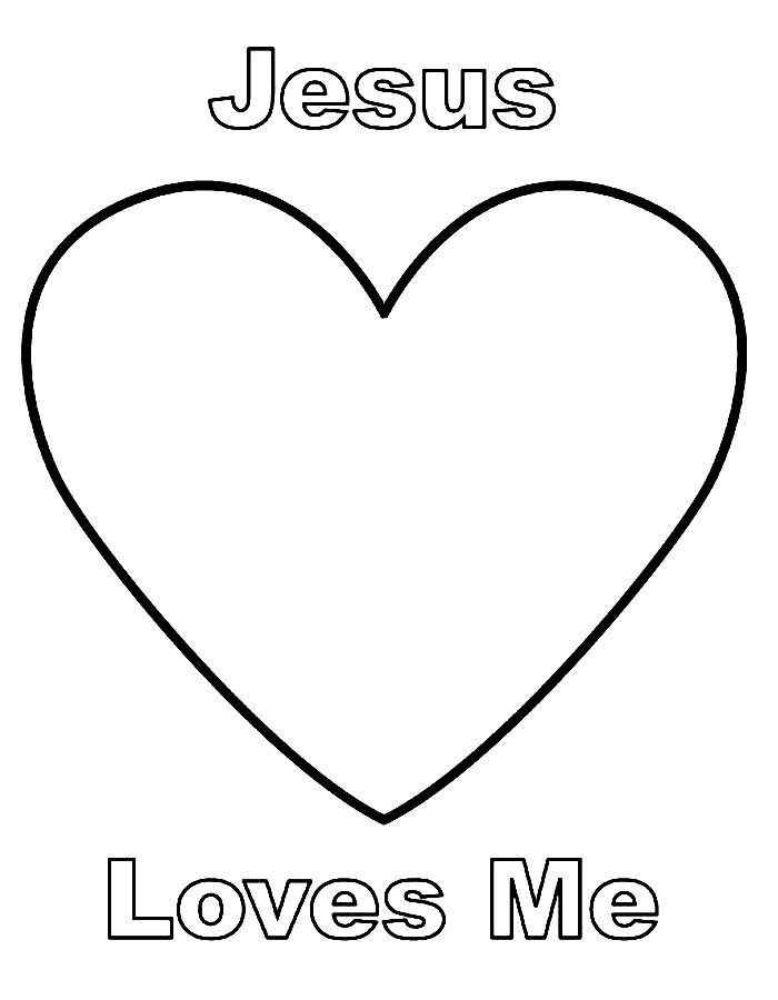 free coloring pages jesus loves me