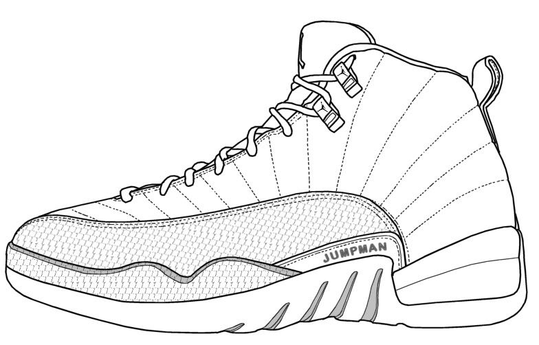 Jordan Shoe Coloring Pages Coloring Home