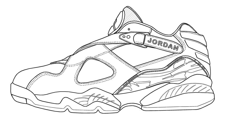 Jordans Shoes Coloring Pages Coloring Home