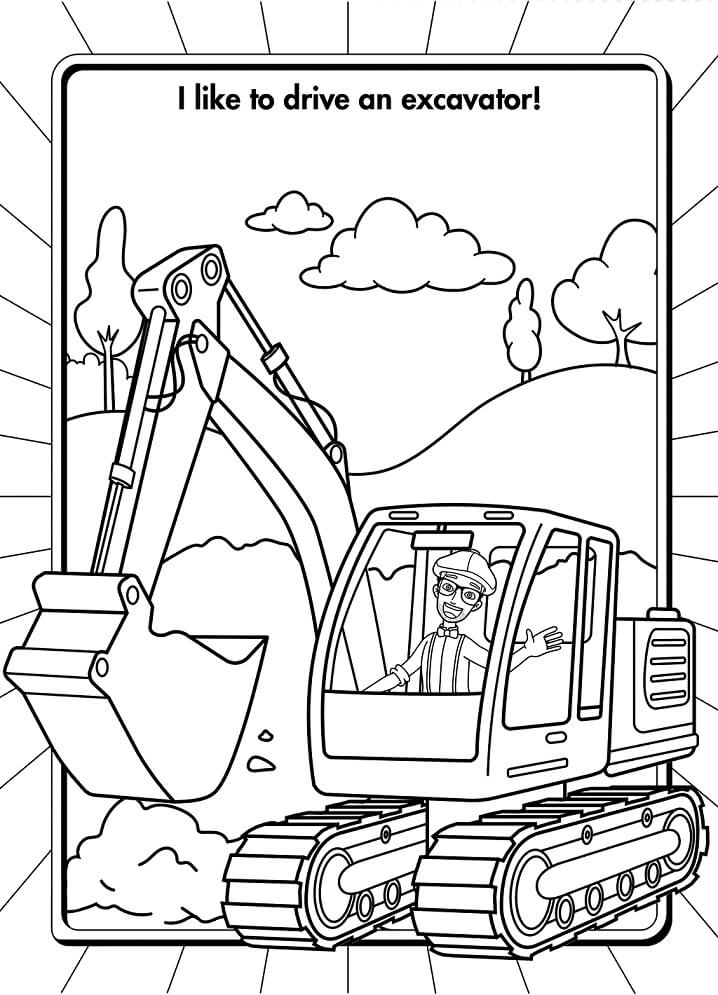 blippi coloring page free