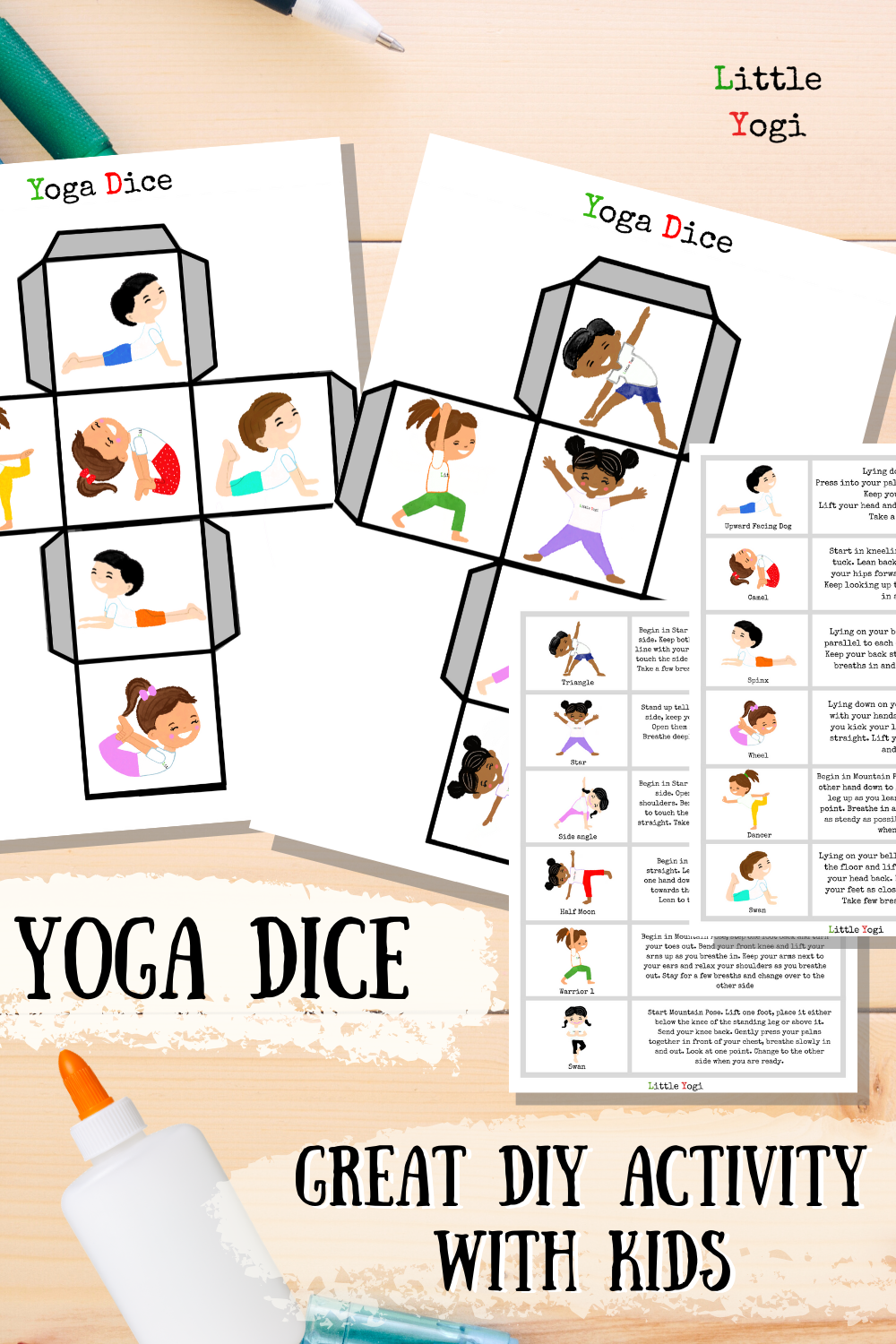 yoga dice game printable