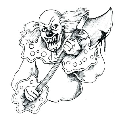 Killer Clown Coloring Pages At GetDrawings Free Download