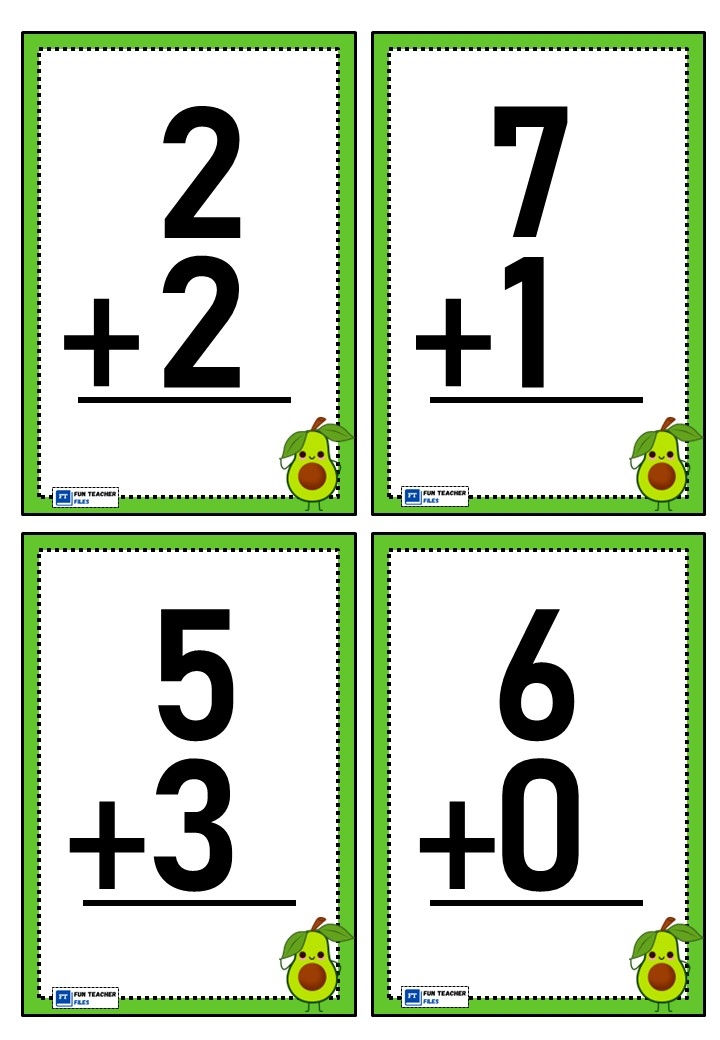 Kindergarten Addition Flash Cards Printable Vrogue co