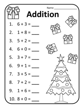 christmas kindergarten worksheets