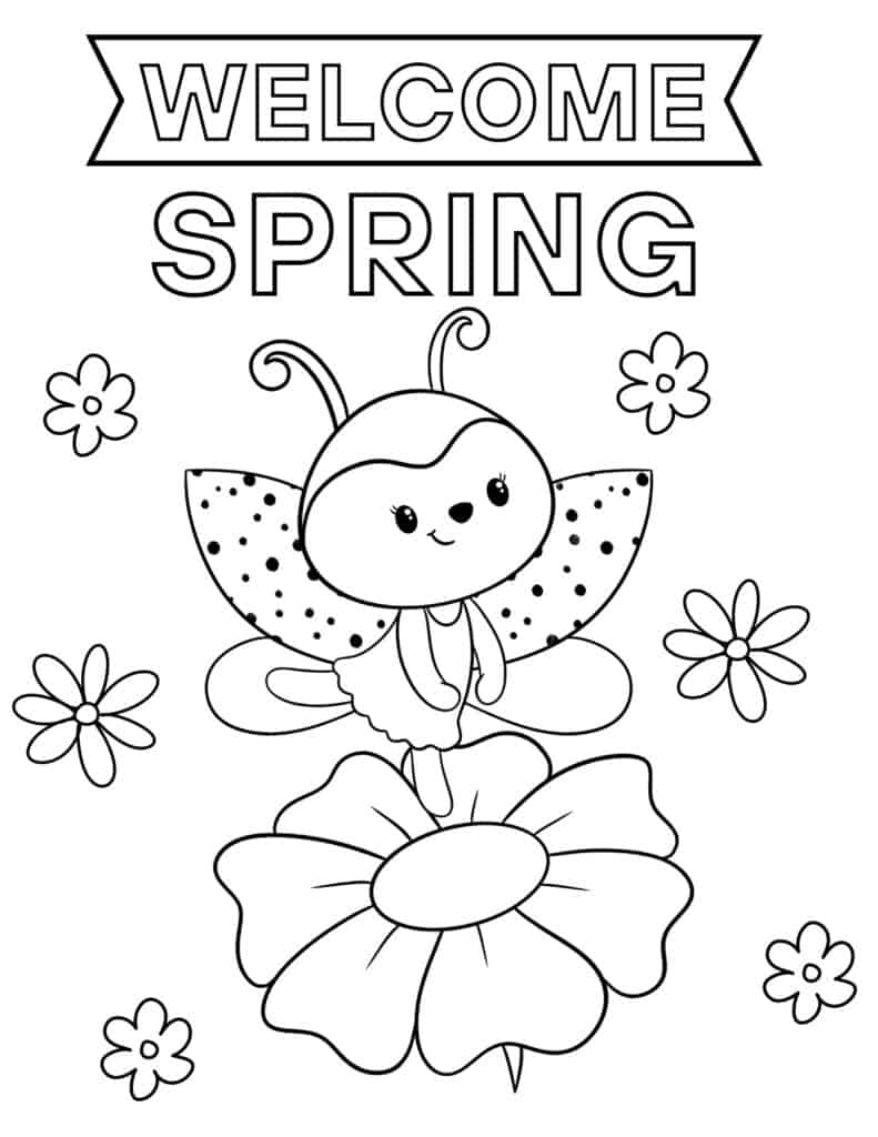 spring coloring pages for free