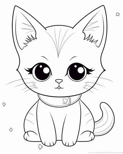 Kitten Coloring Pages For Kids