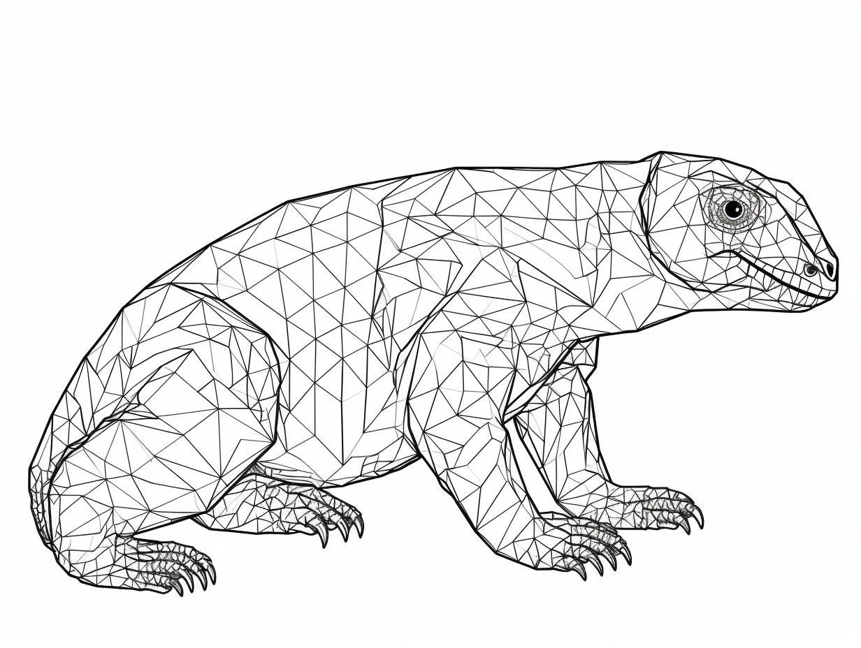 Komodo Dragon Coloring Page