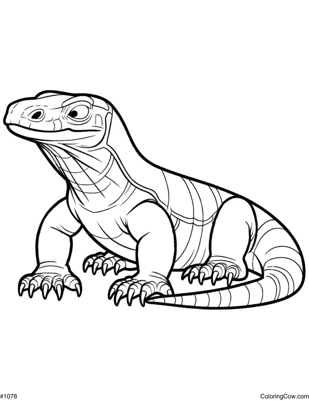 Komodo Dragon Coloring Page