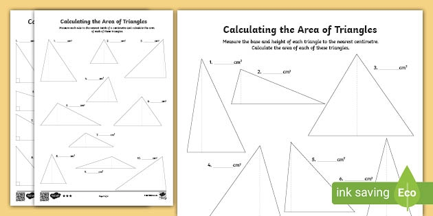KS2 Area Of A Triangle Worksheets teacher Made Worksheets Library