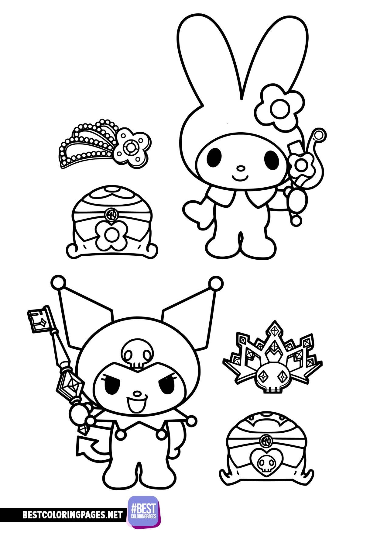 Kuromi Printable Coloring Pages Free Printable Coloring Pages