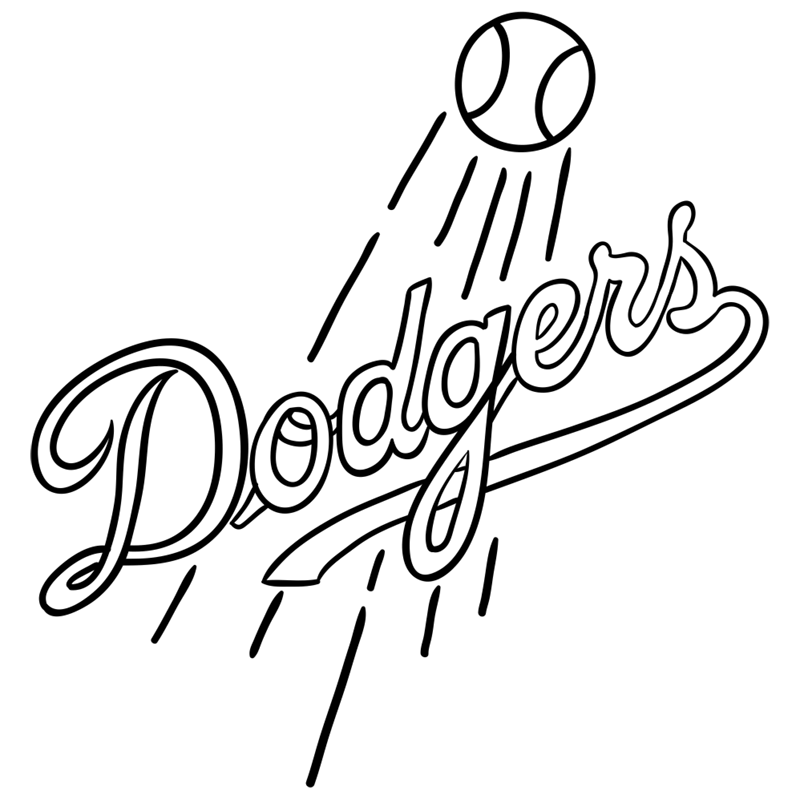 La Dodgers Coloring Pages Boringpop