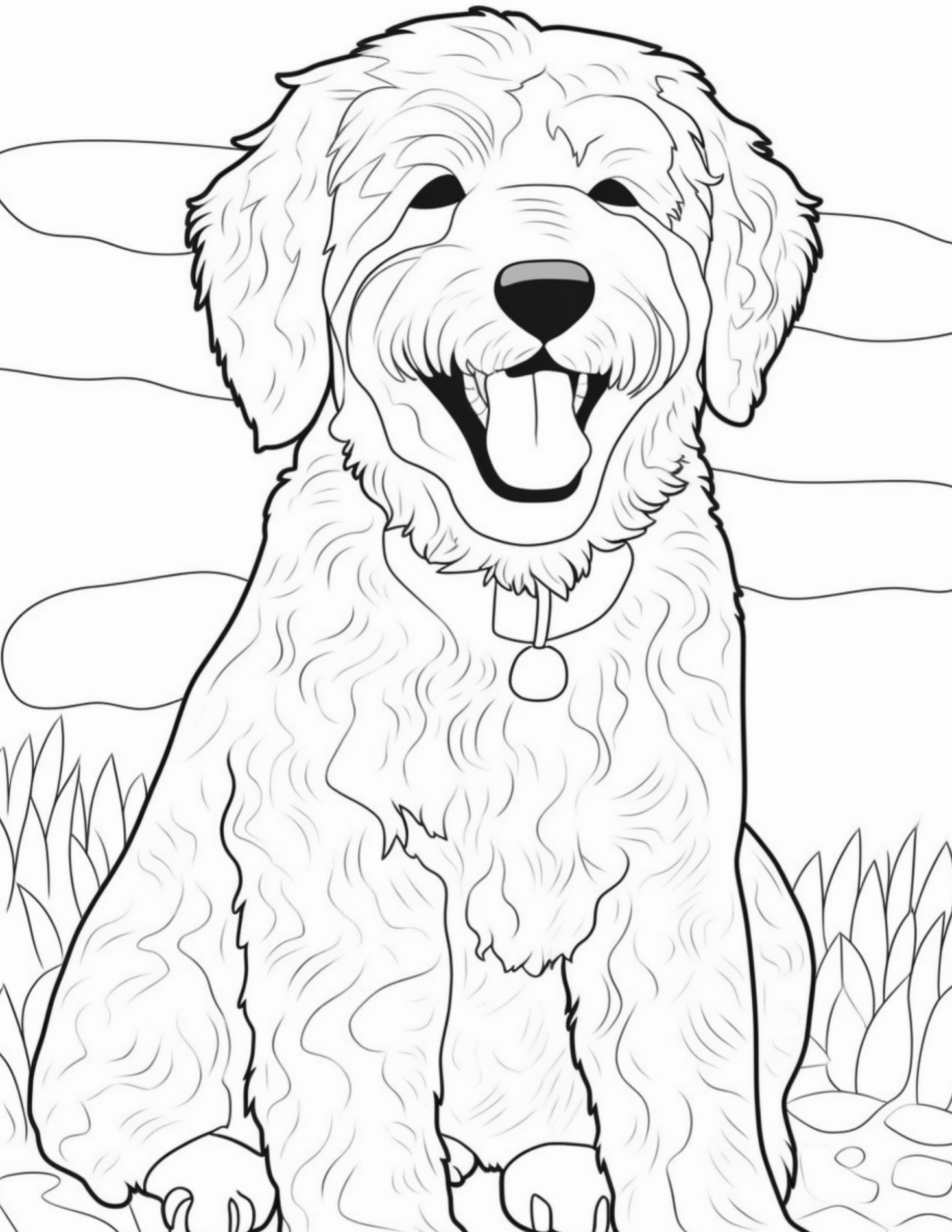 Labradoodle Coloring Pages Coloring Nation