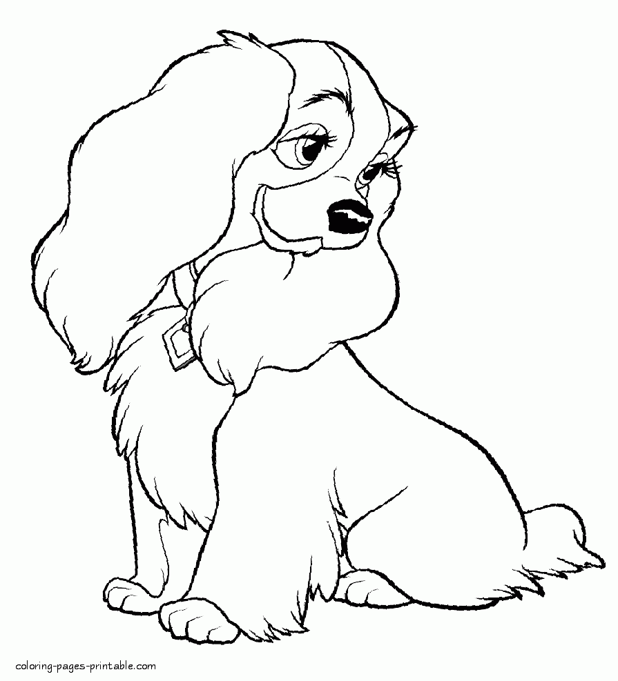 Lady And The Tramp Cartoon Colouring Pages 59 COLORING PAGES 