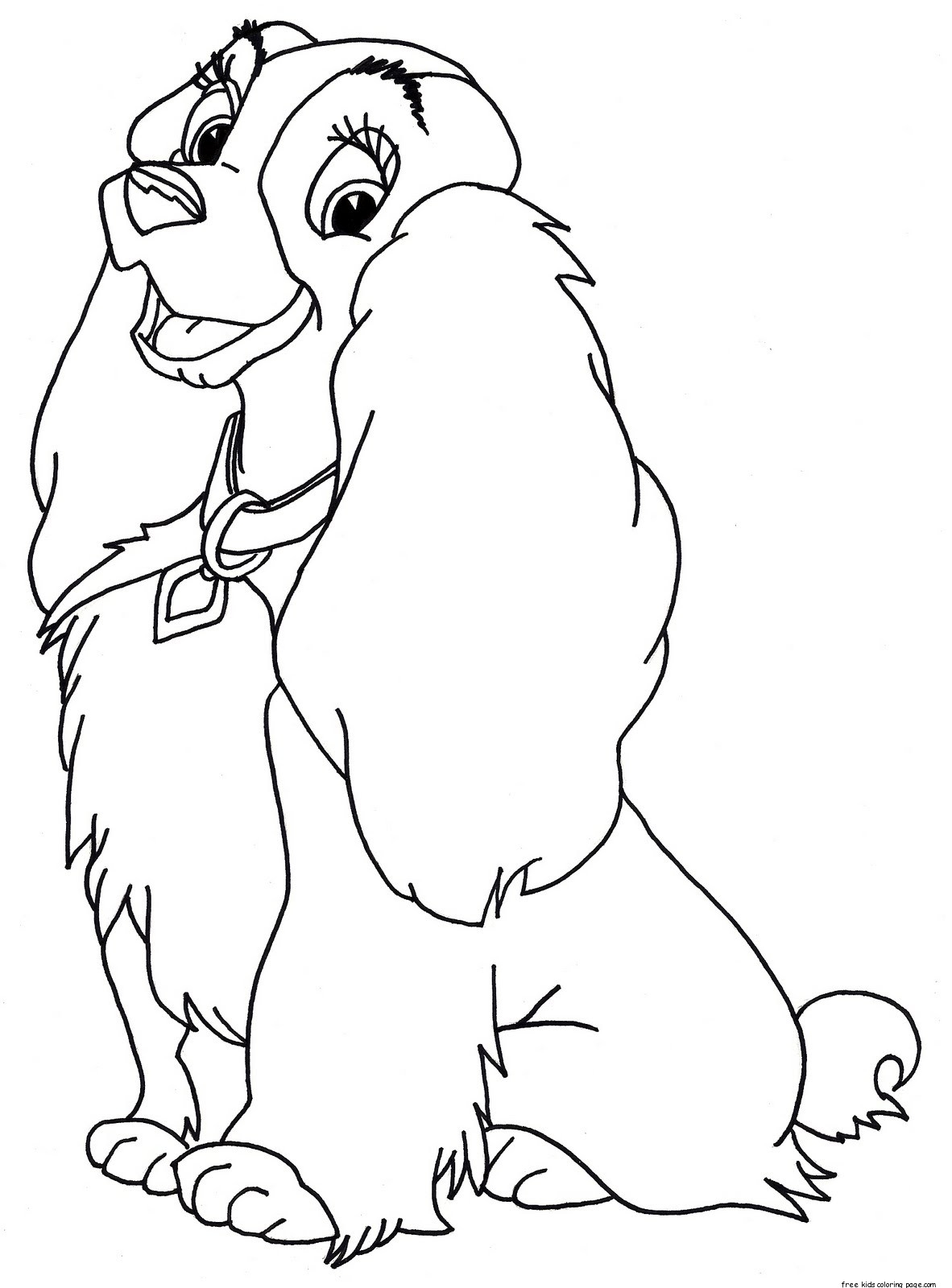 Lady And The Tramp Coloring Pages