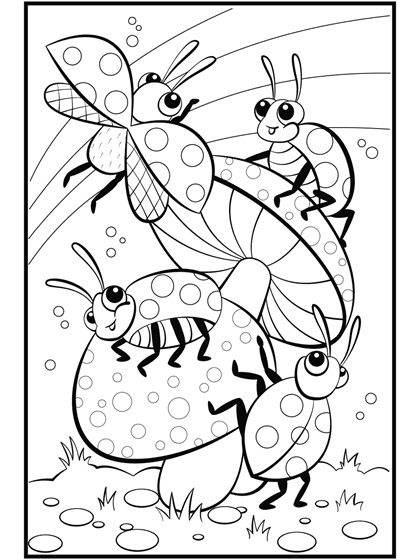 free coloring pages of ladybugs