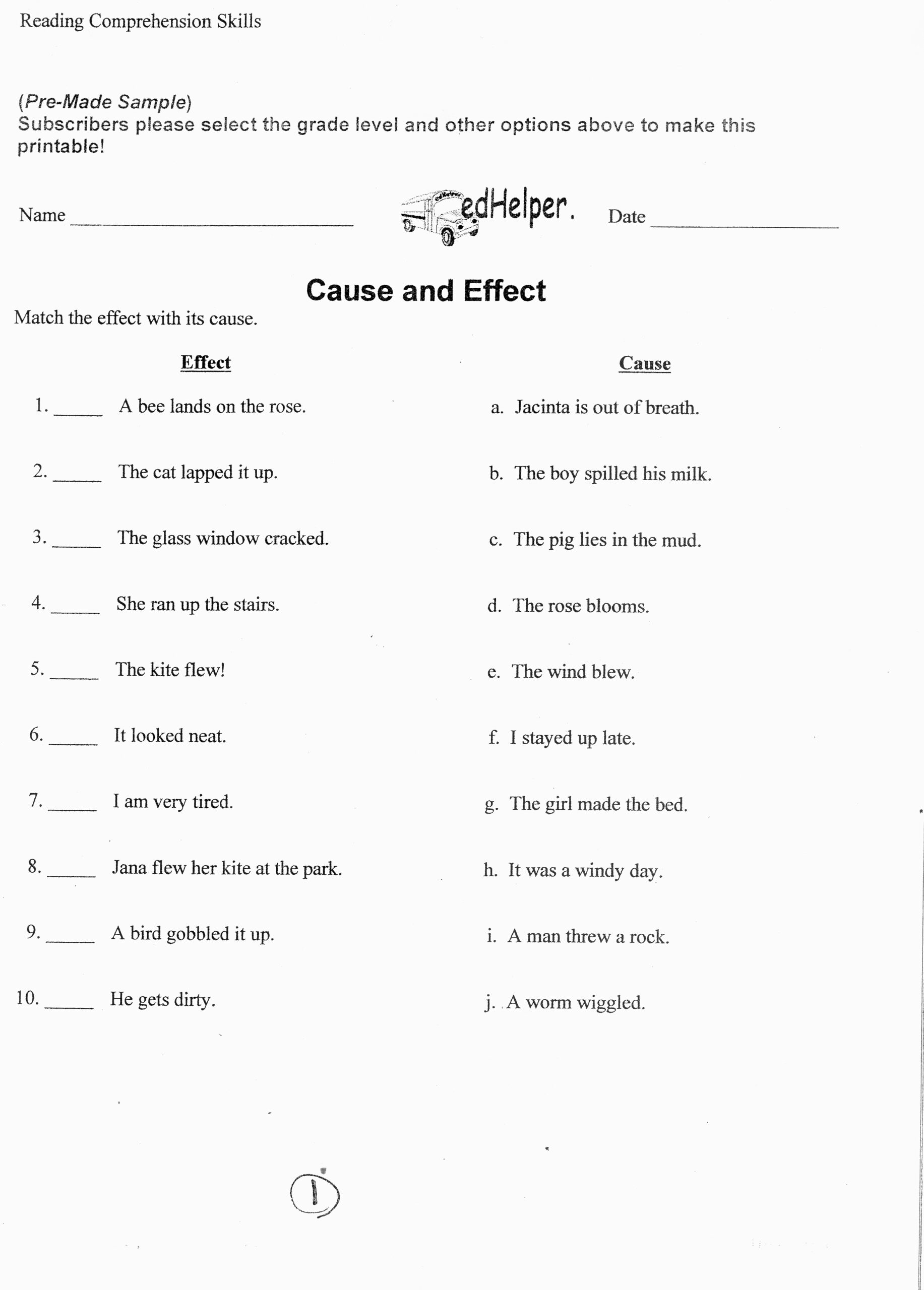 7th grade language arts worksheets