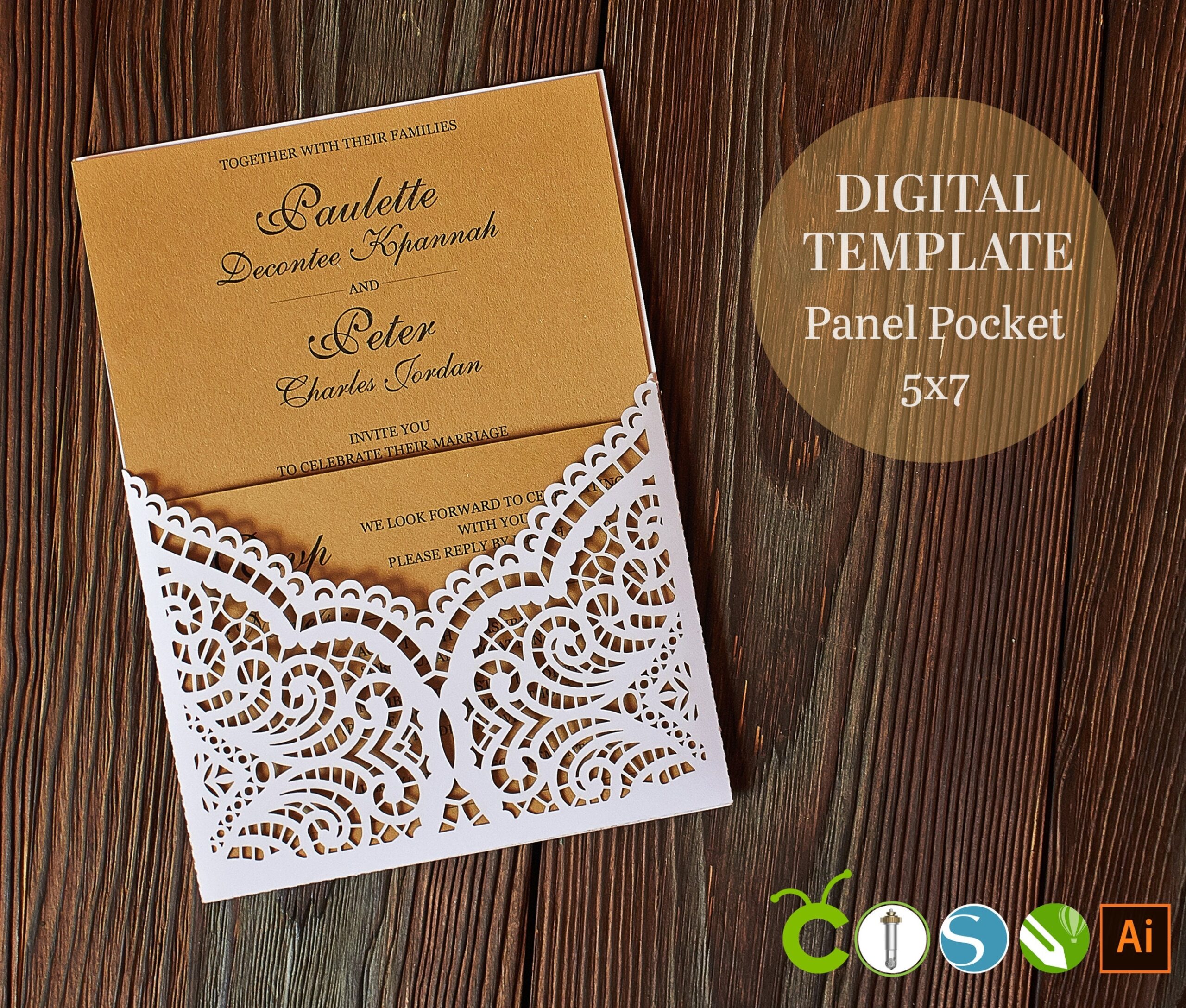 simple laser cut invitation template