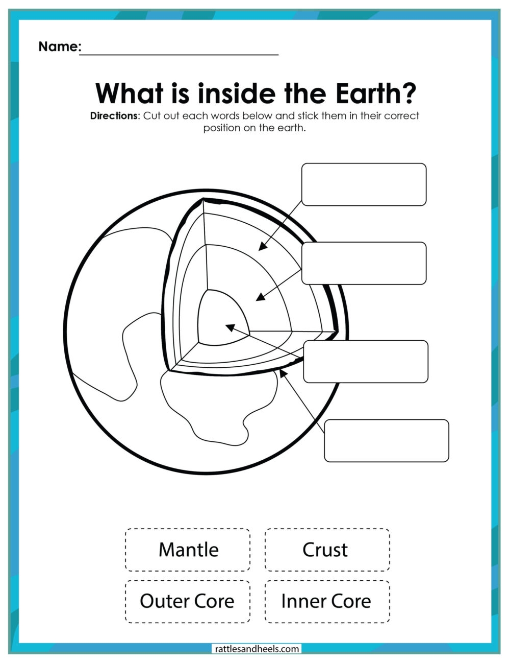 Layers Of The Earth Worksheet Free Printables Worksheets Library