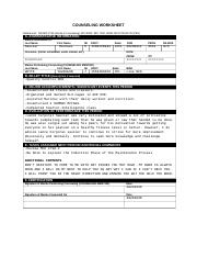 usmc monthly counseling worksheet