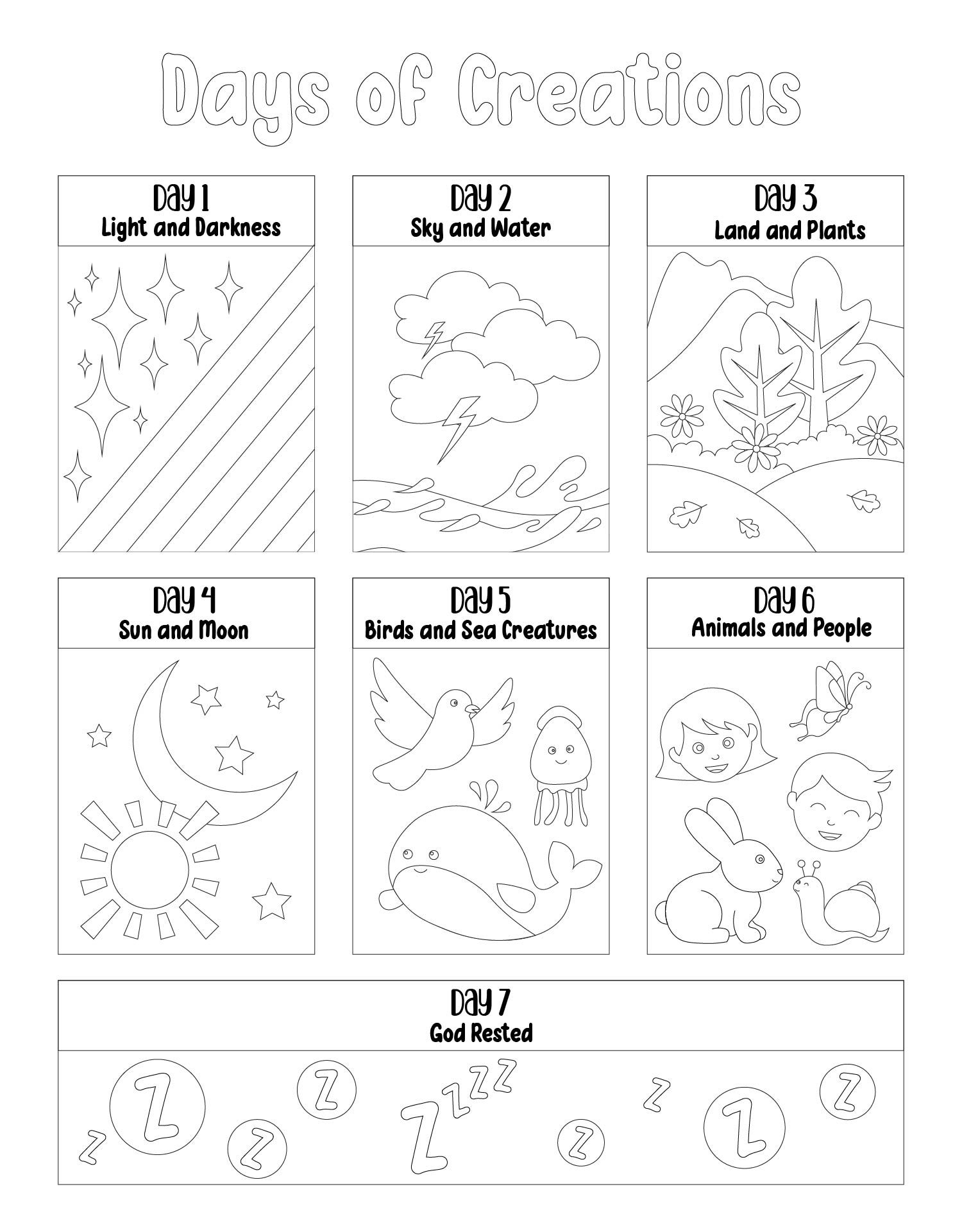 LDS Creation Story 10 Free PDF Printables Printablee Creation