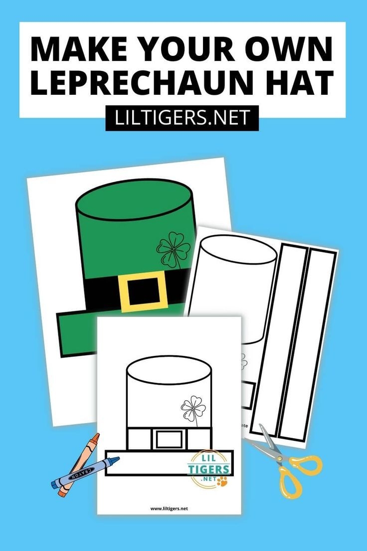 Learn How To Make Your Own Leprechaun Hat Hat Template Leprechaun