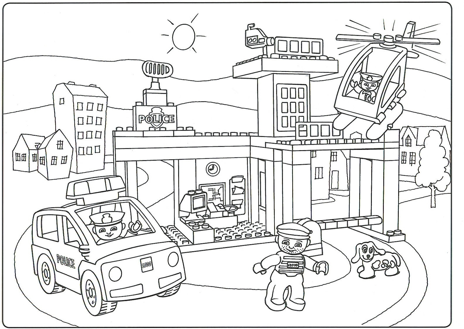 Lego City Coloring Pages Free Printable Coloring Pages