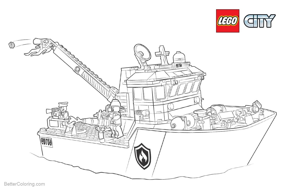 Lego City Coloring Pages
