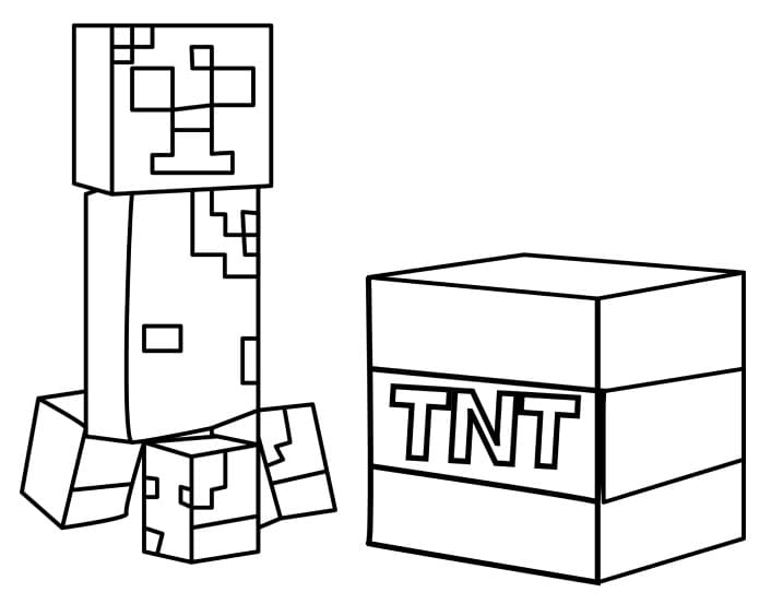 Creeper Coloring Page