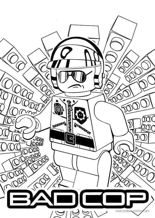 Lego Movie Bad Cop Coloring Pages Free Printable Coloring Pages