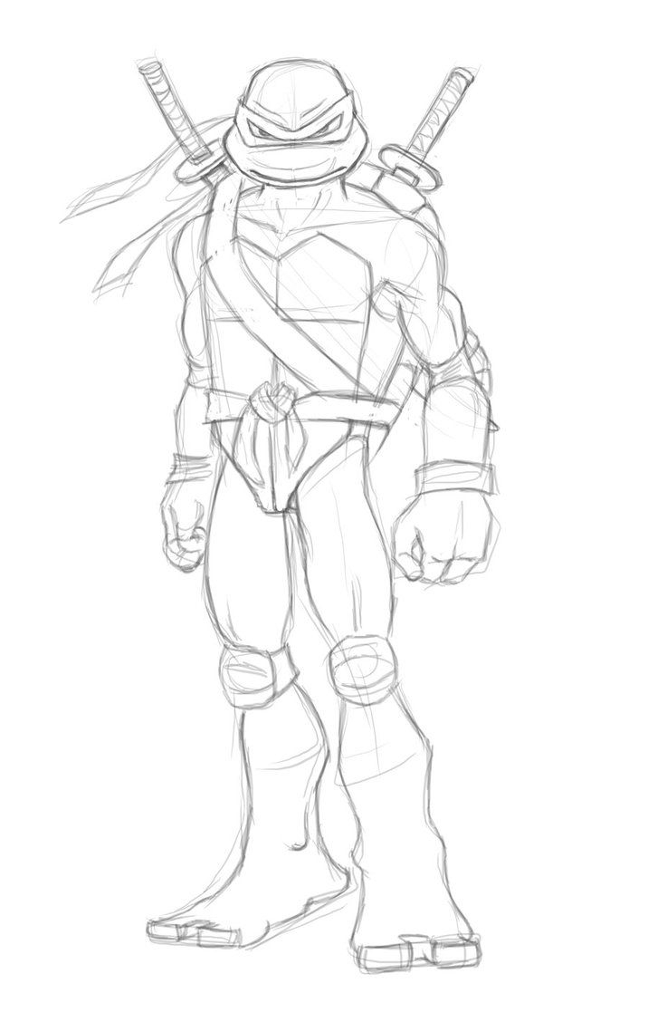 Leo Ninja Turtle Coloring Page Coloring Home