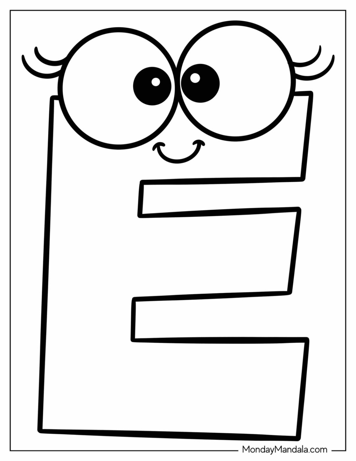 E Coloring Pages