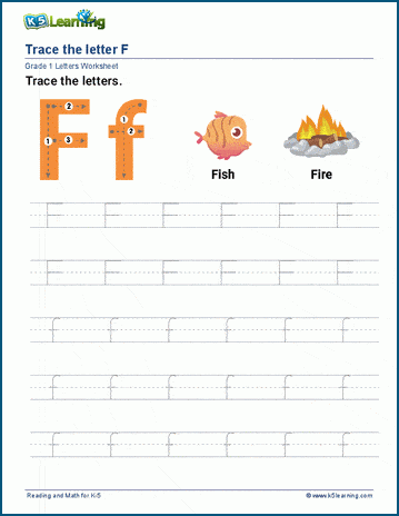 worksheets for the letter f