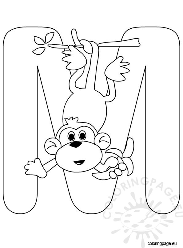 Letter M Coloring Page